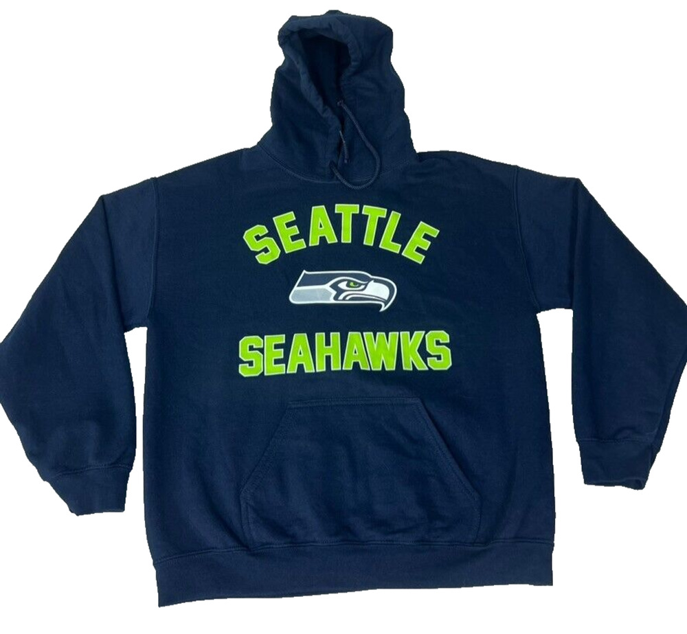 NFL Seattle Seahawks Sweatshirt M Blue Hoodie Pullover Team Fan Sport Apparel